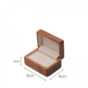2023 Classic Elegant Vintage Luxury double ring box custom Jewelry packaging box